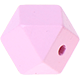 Hexagon (Holz), 12 mm : rosa