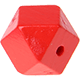 Hexagon (Holz), 12 mm : rot