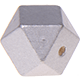 Hexagon (Holz), 12 mm : silber