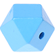 Hexagon (Holz), 12 mm : skyblau