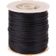 50 m Kumihimo – Cordón de satén – 1 mm : negro