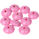 30 perles lentilles 18/9mm : rose bébé