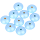4 Schijfkralen 18/9mm : paarlemoer babyblauw