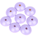 4 perles lentilles 18/9mm : nacre lilas
