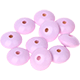 4 perles lentilles 18/9mm : rose