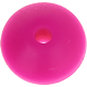 Contas achatadas de silicone 12mm : rosa escuro