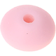 Contas achatadas de silicone 12mm : rosa
