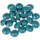 60 perles lentilles 10/5mm : turquoise