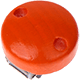 Pacifier clips, plain – Ø 30 mm : orange