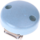 Mini-Clipse, unifarben – Ø 30 mm : perlmutt - babyblau