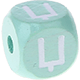 Cubos em verde menta com letras em relevo, de 10 mm – Sérvio : Џ