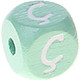Mint, geprägte Buchstabenwürfel, 10 mm – Türkisch : Ç