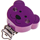 Clip bois pour attache tétine – ours : violet violet