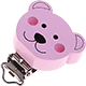 Motif clip – bear : pastel pink