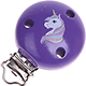 Clip con motivo – Unicornio : azul púrpura