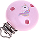 Clip con motivo “Unicorno” : rosa