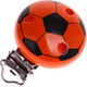 Clip bois pour attache tétine – ballon de football : orange