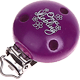 Clip à motif « Omas Liebling » : violet violet