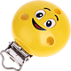 Clip met motief Smiley : geel