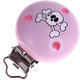 Motif clip – skull : pastel pink