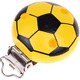 Clip met motief Voetbal : geel