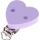 Clip con forma de corazón : lila