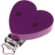 Klipsy z motywem kształt serca : fioletowy fioletowy