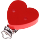 Klipsy z motywem kształt serca : czerwony