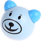 Motivpärla – björn 3D : babyblå