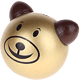 Motivpärla – björn 3D : guld
