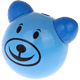 Motivpärla – björn 3D : himmelsblå