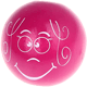 Perles avec motifs – princesse 3D : rose foncé