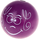 Motivperle – Prinzessin, 3D : purpurlila