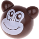 motif bead – monkey, 3D : brown