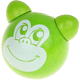 motif bead – monkey, 3D : yellow green