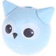 motif bead – owl, 3D : baby blue