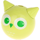 motif bead – owl, 3D : lemon