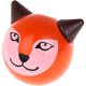 Тематические бусины «лисица 3D» : оранжевый