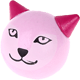 motif bead – fox, 3D : pastel pink