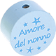Тематические бусины «Amore del nonno» : Нежно-голубой