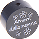 Motivperle – "Amore della nonna" (Italienisch) : grau