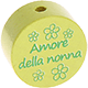 Perles avec motif « Amore della nonna » : citron