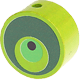 Perles avec motif Oeil de Nazar : jaune vert