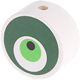Perlina con motivo “Occhio di Nazar” : bianco - verde