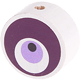 Perlina con motivo “Occhio di Nazar” : bianco - viola viola