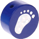 Perles avec motif – pied de bébé : bleu foncé