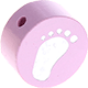 Perles avec motif – pied de bébé : rose