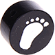 Perles avec motif – pied de bébé : noir