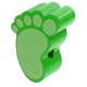 Perles avec motifs – pied de bébé : vert