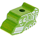 Kraal met motief Graafmachine : geel groen